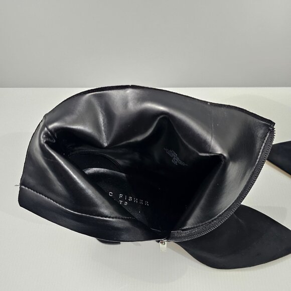 Marc Fisher Ulani Ankle Bootie Womens 10 Black Suede Block Heel Pointed Toe - Picture 9 of 15